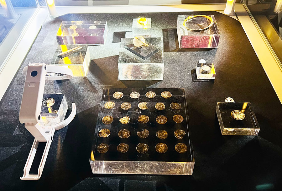 Treasure in a display case