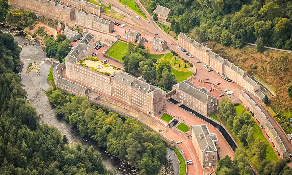 aerial view of New Lanark