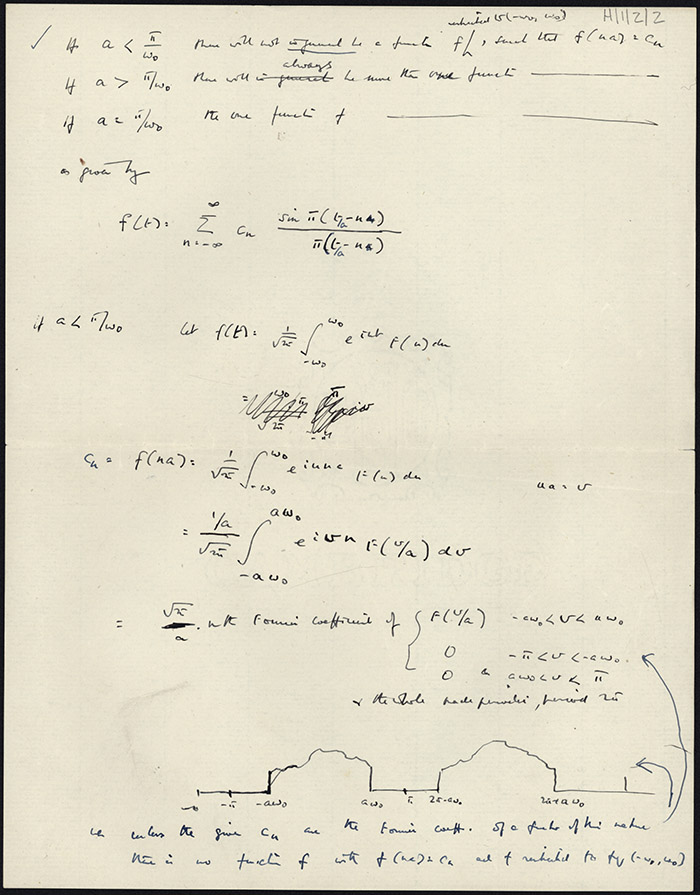 A page of handwritten mathematical notes