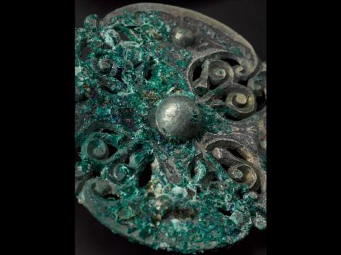 Close up of one of the items from the hoard Close up of one of the items from the hoard