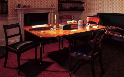 The Bronte family table where literary classics Jane Eyre, Wuthering Heights and Tenant of Wildfell Hall were written The Bronte family table where literary classics Jane Eyre, Wuthering Heights and Tenant of Wildfell Hall were written