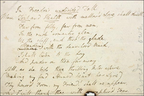 Poem written by Coleridge in his own hand in 1794 to Rev WJ Hort Poem written by Coleridge in his own hand in 1794 to Rev WJ Hort