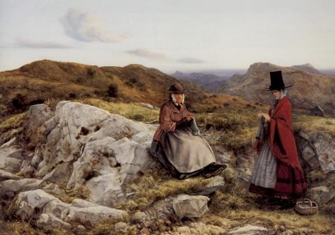 William Dyce's Welsh Landscape with Two Women Knitting William Dyce's Welsh Landscape with Two Women Knitting