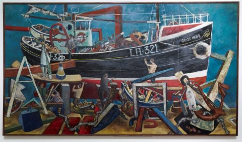The Boat Builders’ by John Bellany (1942-2013) The Boat Builders’ by John Bellany (1942-2013)