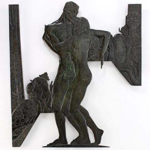 Bronze 'Scandal' relief, by Charles Sargeant Jagger Bronze 'Scandal' relief, by Charles Sargeant Jagger
