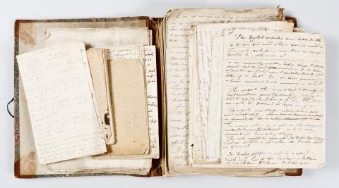 Letters and notes from one of the notebooks Manning kept in China Letters and notes from one of the notebooks Manning kept in China