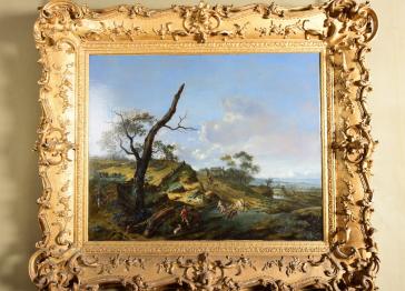 Landscape with hawkers and sportsmen, by Jan Wijnants